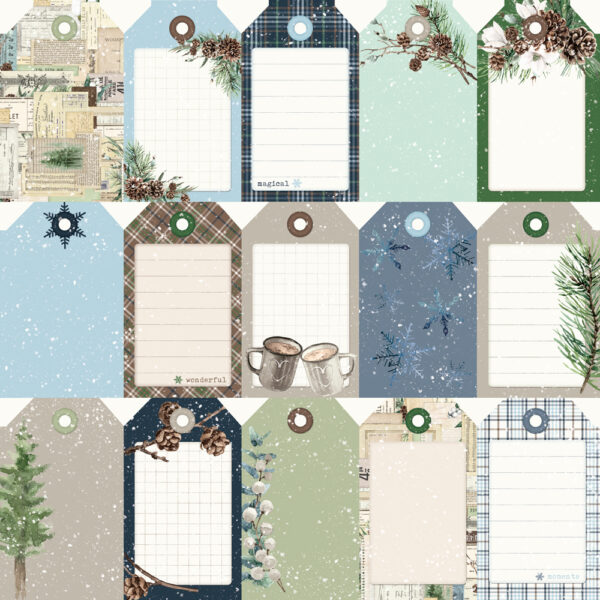 Simple Stories Simple Vintage Fresh Snow 12X12 Tag Elements