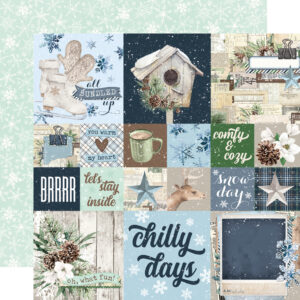 Simple Stories Simple Vintage Fresh Snow 12X12 2X2/4X4 Elements