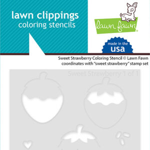 Lawn Fawn Stencil Sweet Strawberry Coloring