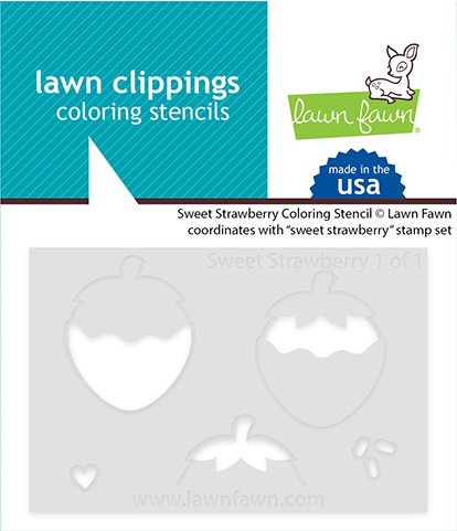 Lawn Fawn Stencil Sweet Strawberry Coloring