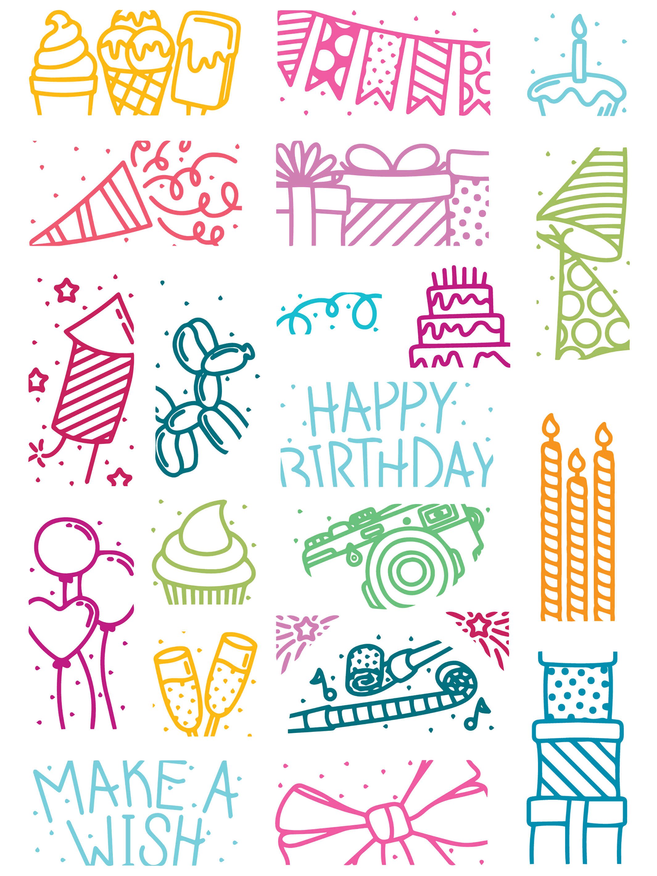 LDRS Stamp Birthday Puzzle Scenes