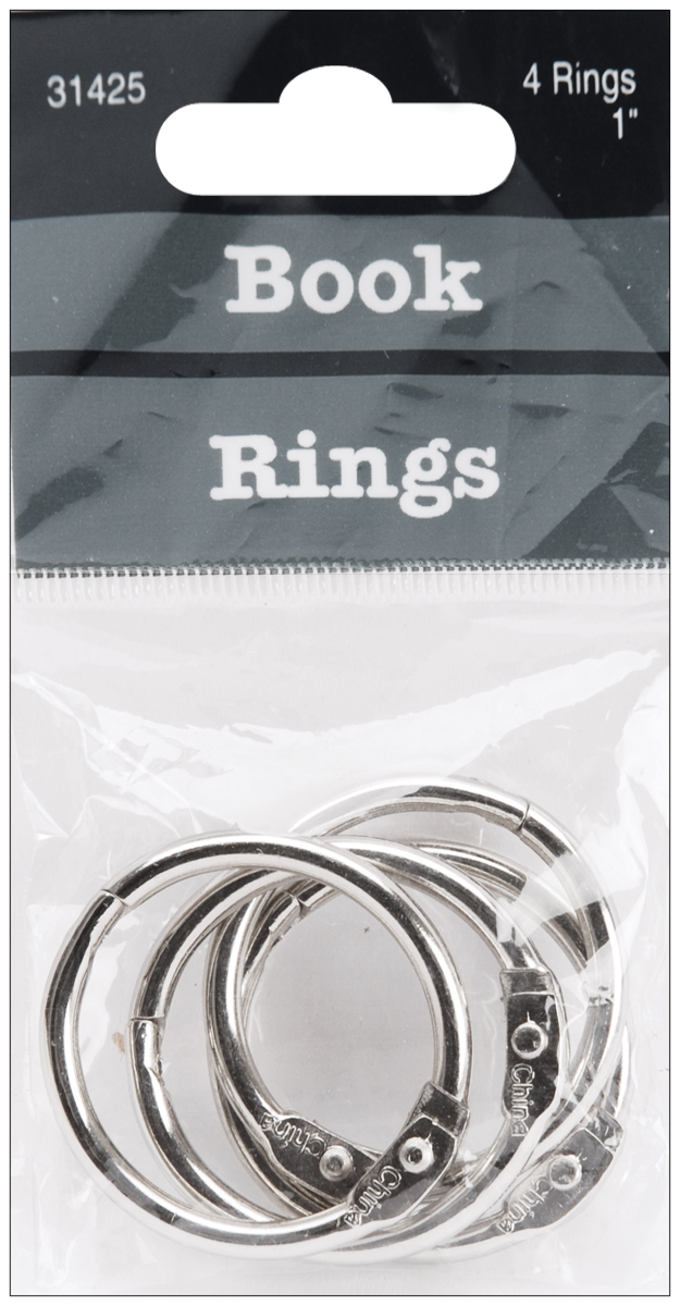 1" BINDER RINGS 4PK