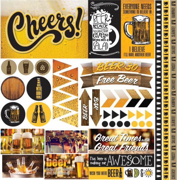 REMINISCE CRAFT BEER 12X12 STICKER