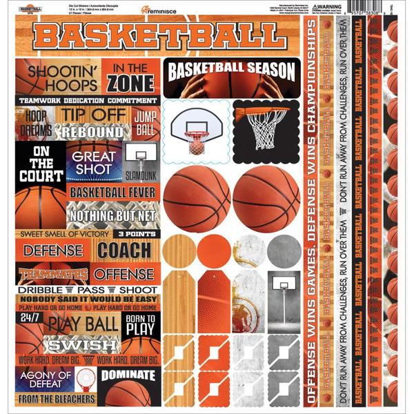 REMINISCE BASKETBALL 12X12 STICKER