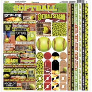 REMINISCE SOFTBALL 12X12 STICKER