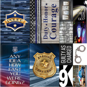 REMINISCE POLICE 12X12 STICKER SHEET