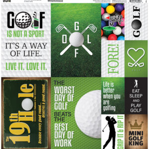 REMINISCE GOLF 12X12 STICKER