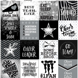 REMINISCE GAME DAY CHEER 12X12 STICKER