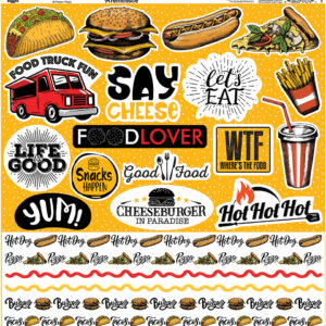 REMINISCE FOOD TRUCK FEST 12X12 STICKER SHEET