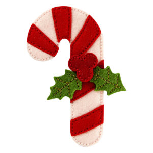 Spellbinders Felt Candy Cane Etched Dies From the Felt Stitch & Create Collection By Nicole Spohr