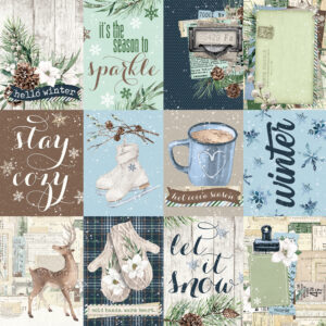 Simple Stories Simple Vintage Fresh Snow 12X12 3X4 Elements