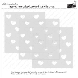 Lawn Fawn Stencil Layered Hearts Background