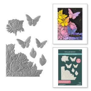 Spellbinders Blooming Butterflies 3D Emboss & Cut Folder From the Vivid Expressions Collection