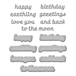 Spellbinders Space Greetings Etched Dies From the Simon's Space Adventure Collection By Simon Hurley